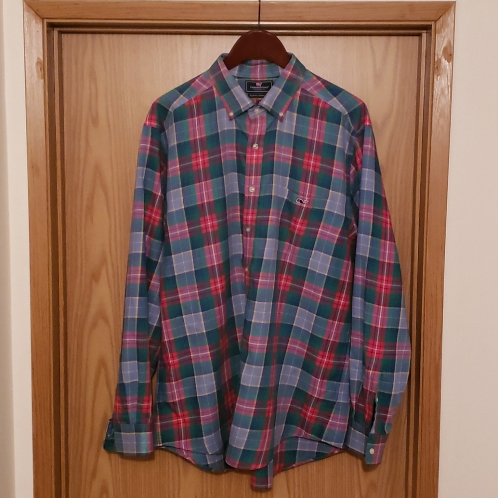 VINEYARD VINES Slim Fit Button Down Shirt, XL